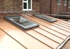 Copper Roofing with skylights