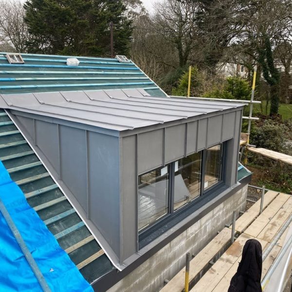 Zinc dormer under construction