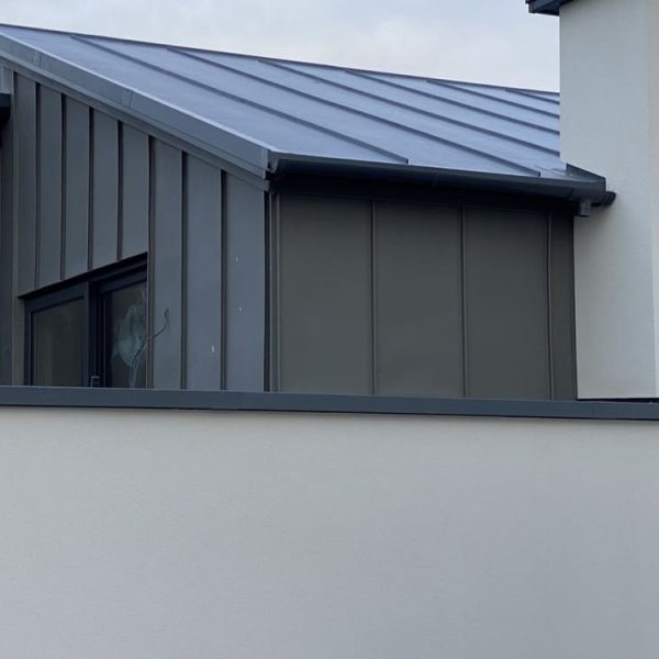 Zinc cladding on roof